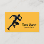 Fitness Trainer Gym Coach Minimalistisch Goud Visitekaartje (Voorkant)