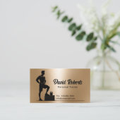 Fitness Trainer Gym Coach Modern Faux Gold Visitekaartje (Staand voorkant)