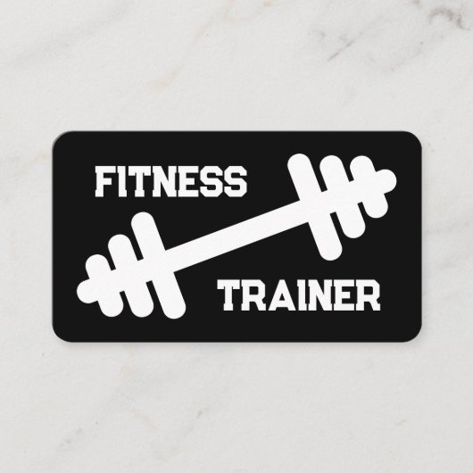 Fitness trainer gym coach visitekaartje template (Voorkant)