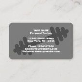 Fitness trainer gym coach visitekaartje template (Achterkant)