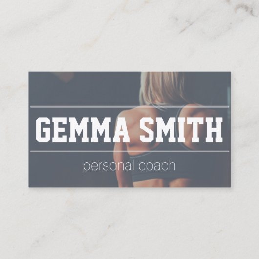 fitness - trainer gym instructeur visitekaartje (Voorkant)