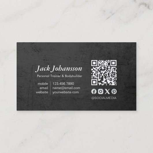 Fitness Trainer Gym Kettlebell Class Pass Loyalite Visitekaartje (Achterkant)