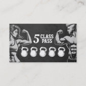 Fitness Trainer Gym Kettlebell Class Pass Loyalite Visitekaartje (Voorkant)