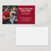 Fitness Trainer Helpt een Cliënt Visitekaartje (Voorkant / Achterkant)
