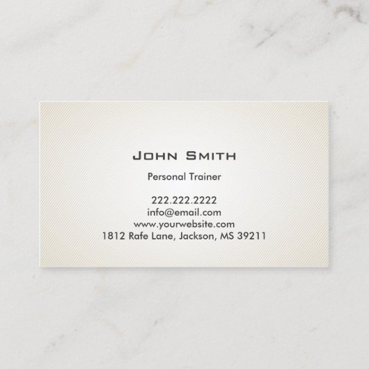 Fitness Trainer I'm Mogelijk Professional Visitekaartje (Achterkant)