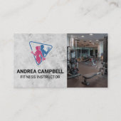 Fitness Trainer Logo | Fitnessapparatuur   Visitekaartje (Voorkant)