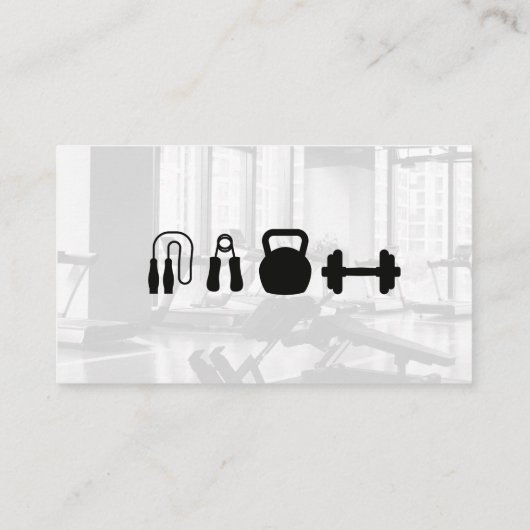 Fitness Trainer Logo | Gezondheid Gym Afsprakenkaartje (Achterkant)