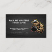 Fitness Trainer Logo | Gezondheid Gym Afsprakenkaartje (Voorkant)