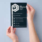 Fitness trainer minimalistisch mannelijk flyer (Hand)