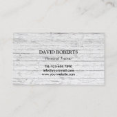 Fitness Trainer Modern Black Circle Hood Gym Visitekaartje (Achterkant)