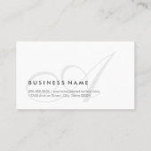 Fitness Trainer - Modern Swash Monogram Visitekaartje (Achterkant)