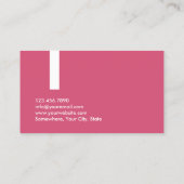 Fitness - trainer Moderne strepe roze Visitekaartje (Achterkant)