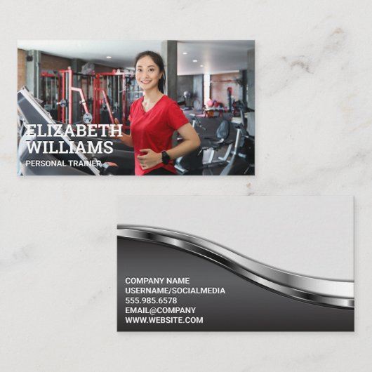 Fitness Trainer op loopbanden Visitekaartje (Voorkant / Achterkant)