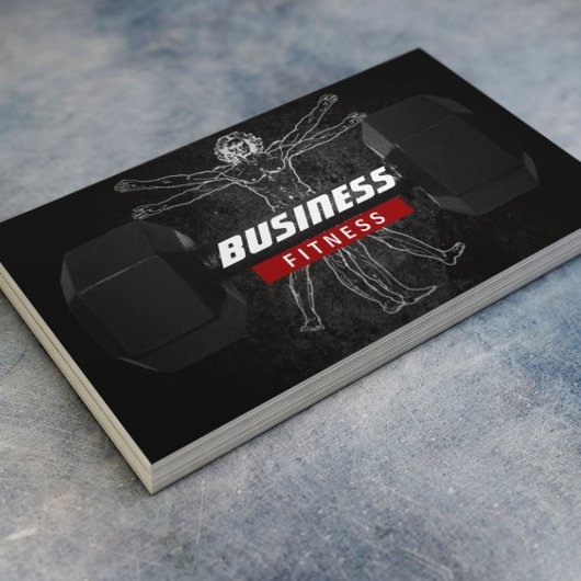 Fitness Trainer Perfect Body Professional Grunge Visitekaartje