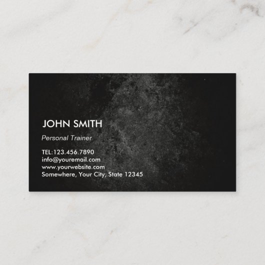 Fitness Trainer Perfect Body Professional Grunge Visitekaartje (Achterkant)