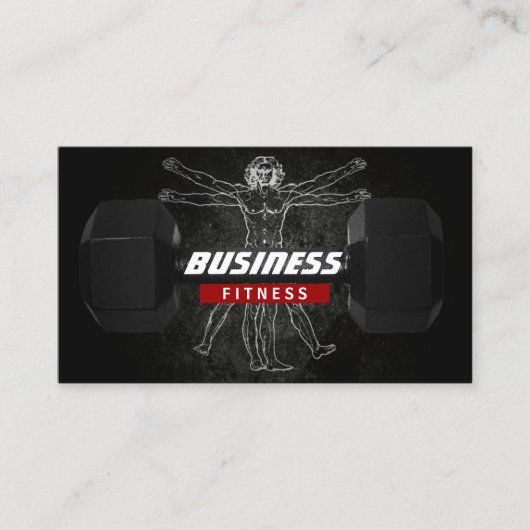 Fitness Trainer Perfect Body Professional Grunge Visitekaartje (Voorkant)
