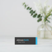 Fitness Trainer - Personal Aqua Blue Mini Visitekaartje (Staand voorkant)