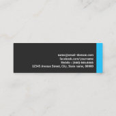 Fitness Trainer - Personal Aqua Blue Mini Visitekaartje (Achterkant)