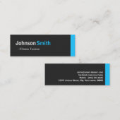 Fitness Trainer - Personal Aqua Blue Mini Visitekaartje (Voorkant / Achterkant)