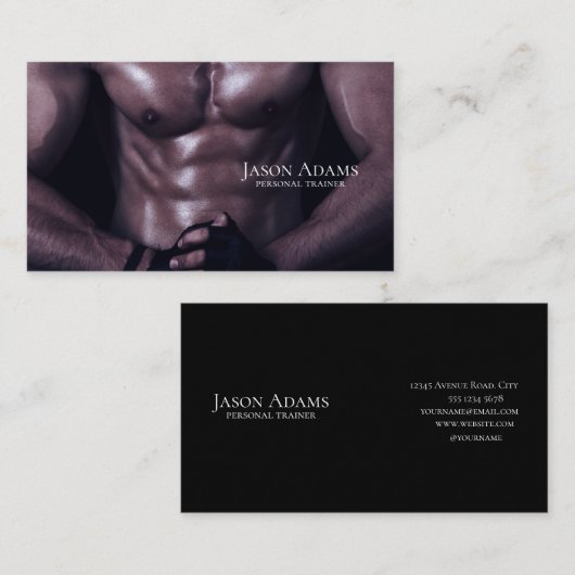 Fitness trainer, Personal trainer Visitekaartje (Voorkant / Achterkant)
