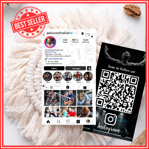 Fitness Trainer Persoonlijk Modern & Trendy Instag Visitekaartje