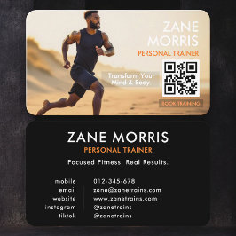 Fitness Trainer Photo QR Code Visitekaartje