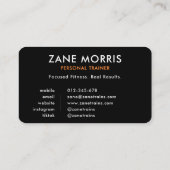 Fitness Trainer Photo QR Code Visitekaartje (Achterkant)