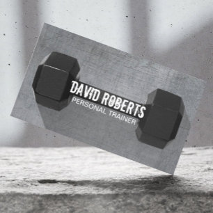 Fitness Trainer Professional Dumbbell Cool Metal Visitekaartje