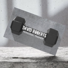 Fitness Trainer Professional Dumbbell Cool Metal Visitekaartje