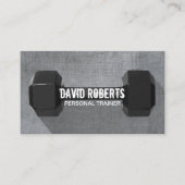 Fitness Trainer Professional Dumbbell Cool Metal Visitekaartje (Voorkant)