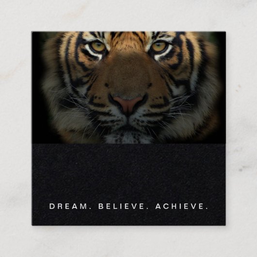 Fitness Trainer Professional Premium Zwart Vierkan Vierkante Visitekaartje (Voorkant)