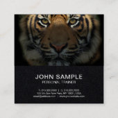 Fitness Trainer Professional Premium Zwart Vierkan Vierkante Visitekaartje (Achterkant)