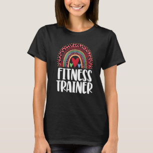 Fitness Trainer Rainbow Women Leopard Rainbow Lov T-shirt