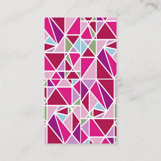 Fitness Trainer roze Abstracte geometrie Visitekaartje (Achterkant)