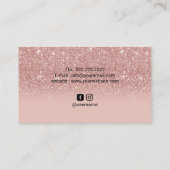 Fitness - trainer roze kettlebell Logo Visitekaartje (Achterkant)