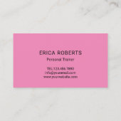 Fitness Trainer Running Girl Professional Visitekaartje (Achterkant)