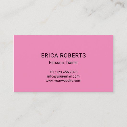 Fitness Trainer Running Girl Professional Visitekaartje (Achterkant)