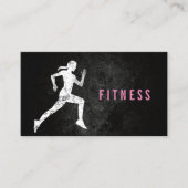 Fitness Trainer Running Girl Professional Visitekaartje (Voorkant)