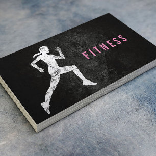 Fitness Trainer Running Girl Professional Visitekaartje