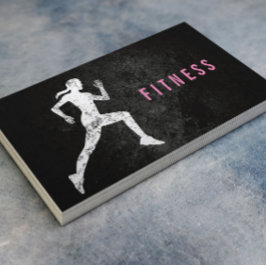 Fitness Trainer Running Girl Professional Visitekaartje