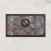 Fitness Trainer Rusty Grunge Metal Professional Visitekaartje (Voorkant)