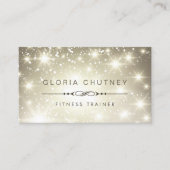 Fitness Trainer - Sparking Bokeh Glitter Visitekaartje (Voorkant)