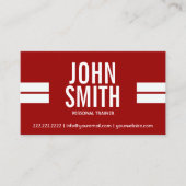 Fitness - trainer: Vet sport Stripes rood Visitekaartje (Voorkant)