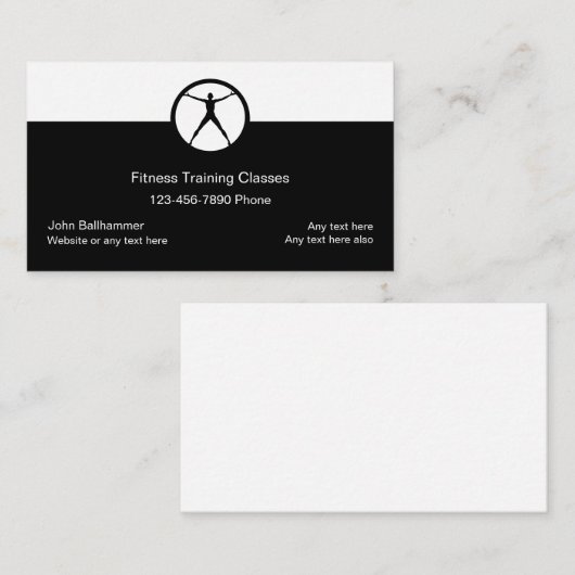 Fitness Trainer Visitekaartje (Voorkant / Achterkant)