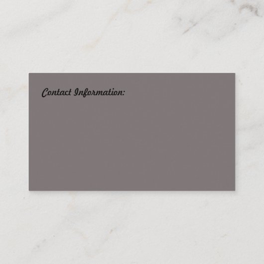 Fitness Trainer Visitekaartje (Achterkant)