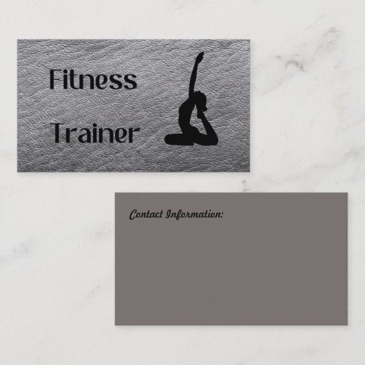 Fitness Trainer Visitekaartje (Voorkant / Achterkant)