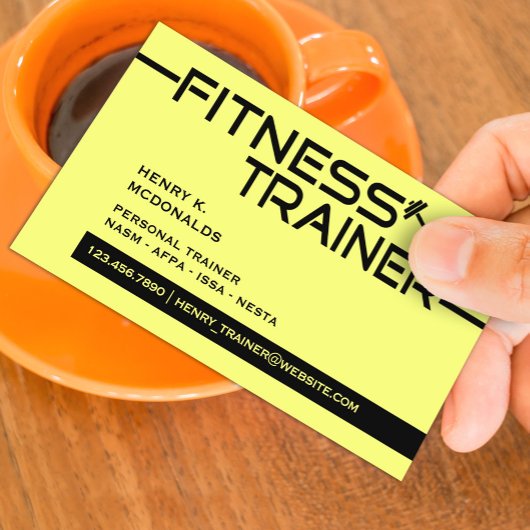 Fitness Trainer Visitekaartje