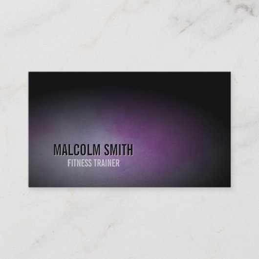 Fitness Trainer Visitekaartje Sport Dark Grunge (Voorkant)