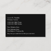 Fitness Trainer Visitekaartjes (Achterkant)