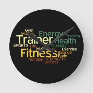 Fitness & Trainer Wall Clock Ronde Klok